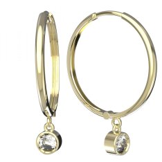 BG zlaté náušnice 771 Žluté zlato - 585 Diamant