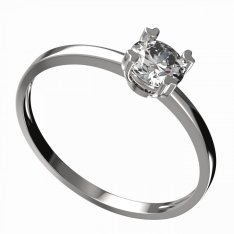 BG zlatý diamantový prstýnek 885 C Bílé zlato - 585 Diamant lab-grown