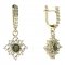 BG square earring 105-84 - Metal: Silver 925 - rhodium, Stone: Moldavit and garnet