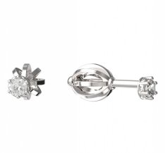 BG zlaté náušnice 1292 Bílé zlato - 585 Diamant