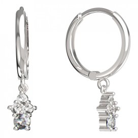 BeKid dětské náušnice 159 Bílé zlato - 585 Diamant