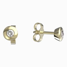 BeKid dětské náušnice 732 Žluté zlato - 585 Diamant
