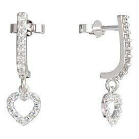BeKid dětské náušnice srdíčko 858 Bílé zlato - 585 Diamant