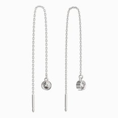 BG zlaté náušnice 769 Bílé zlato - 585 Diamant