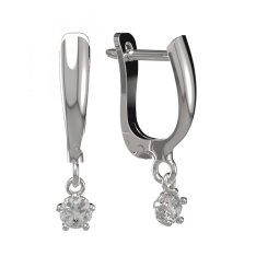 BG zlaté náušnice 873 Bílé zlato - 585 Diamant