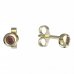 BG garnet/moldavit earring 101 - Metal: Silver - gold plated 925, Stone: Garnet