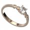 BG zlatý diamantový prstýnek 1125 /zásnubní-snubní/ - Kov: Bílé zlato 585, Kámen: Diamant lab-grown