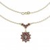 BG náhrdelník vsazeny kameny:přírodní granát  249 - Kov: Pozlacené stříbro 925, Kámen: Granát