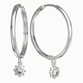 BG zlaté náušnice 886 Bílé zlato - 585 Diamant