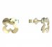 BeKid, Gold kids earrings -849 - Switching on: Puzeta, Metal: Yellow gold 585, Stone: Light blue cubic zircon