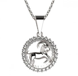 BG zlatý přívěšek Kozoroh 045 Bílé zlato - 585 Diamant