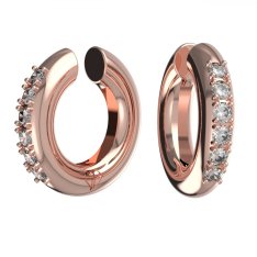 BG zlaté náušnice 1352 Růžové zlato 585 (30-90dní) Diamant