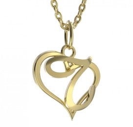 BG zlatý přívěsek písmenko T - 1428 Žluté zlato - 585