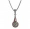 BG pendant circular 541-G - Metal: Silver 925 - rhodium, Stone: Garnet