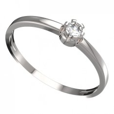 BG zlatý prstýnek 553 C Bílé zlato - 585 Diamant