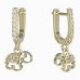 BeKid, Gold kids earrings -1187 - Switching on: Brizura 0-3 roky, Metal: Yellow gold 585, Stone: White cubic zircon
