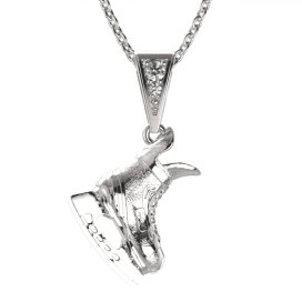 BG zlatý přívěšek Brusle 1336 Stříbro 925 - rhodium Bílý kubický zirkon