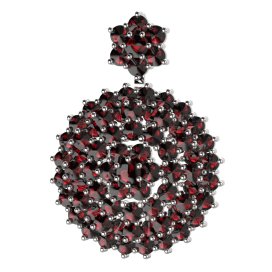 BG brož 223 Stříbro 925 - rhodium Granát