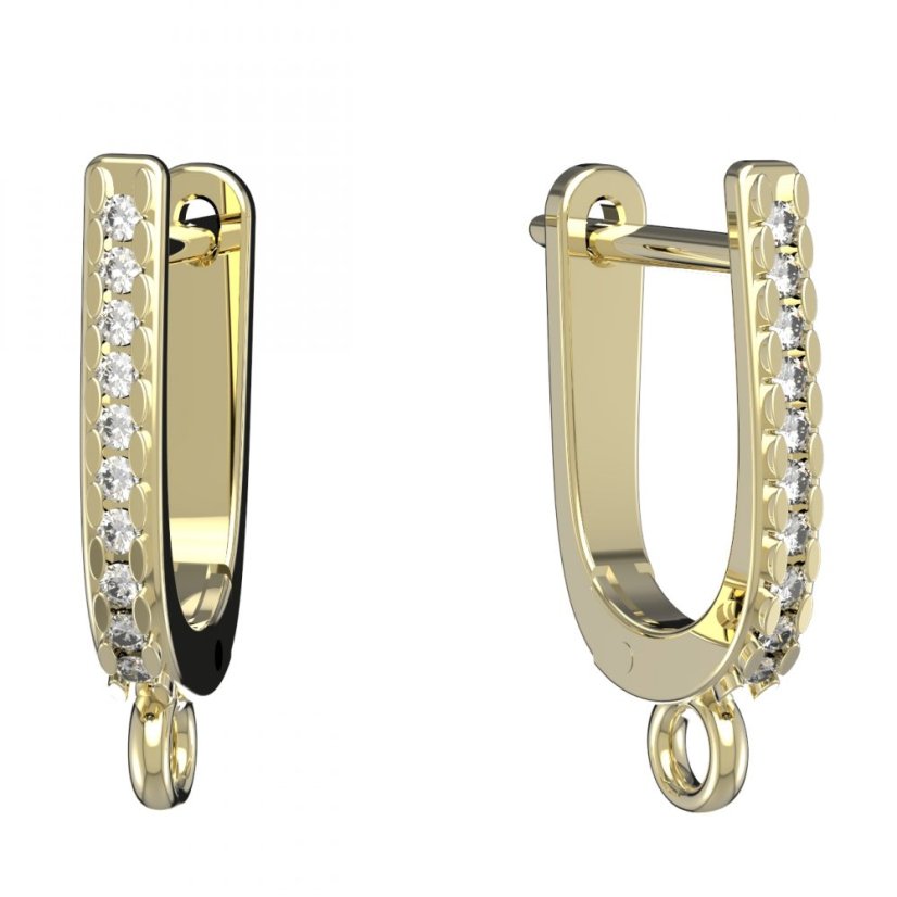 BG zlatý závěs dámské náušnice /89 Žluté zlato - 585 Diamant