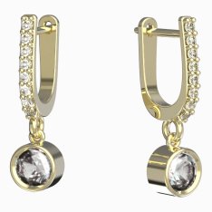 BG zlaté náušnice 771 Žluté zlato - 585 Diamant