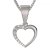 Zlatý přívěsek srdíčko s lab-grown diamantem, bílé zlato 585 – 1255