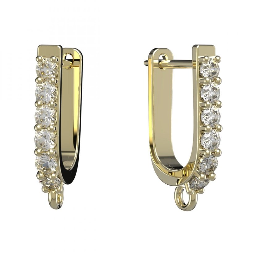 BG zlatý závěs dámské náušnice /94 Žluté zlato - 585 Diamant