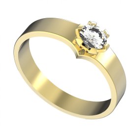BG zlatý zásnubní prsten 947/556 Žluté zlato - 585 Diamant