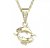 Zlatý přívěsek znamení Ryby s diamantem, žluté zlato 585 – 040 (ZD34040C2)