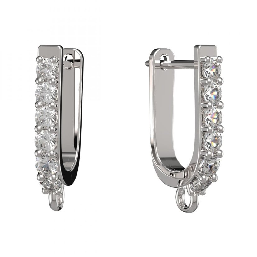 BG zlatý závěs dámské náušnice /94 Bílé zlato - 585 Diamant