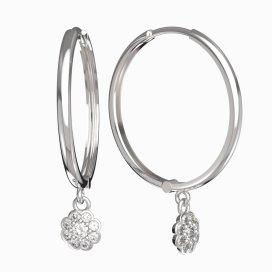 BG zlaté náušnice 552 Bílé zlato - 585 Diamant