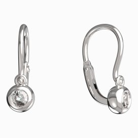 BeKid dětské náušnice 101 Bílé zlato - 585 Diamant
