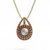 BG přívěs s přírodní perlou 540-90 - Kov: Stříbro 925 - rhodium, Kámen: Granát a perla
