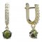 BG moldavit earrings -875 - Switching on: Puzeta, Metal: Yellow gold 585, Stone: Moldavite