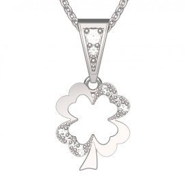 BG zlatý přívěšek 1170 Bílé zlato - 585 Diamant