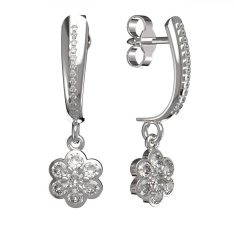 BG zlaté náušnice 866 Bílé zlato - 585 Diamant