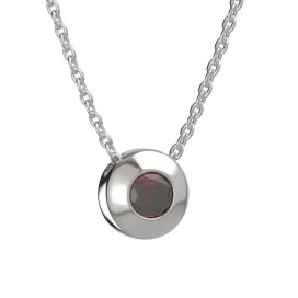 BG náhrdelník přírodní broušený granát 737 Stříbro 925 - rhodium Granát