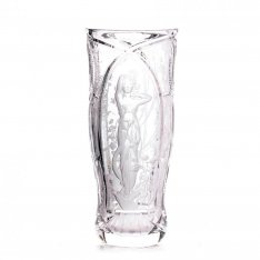 Exclusive handen graved crystal vase girl Šafránek ORQQIV006