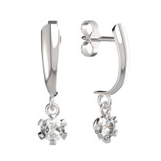 BG zlaté náušnice 556 Bílé zlato - 585 Diamant