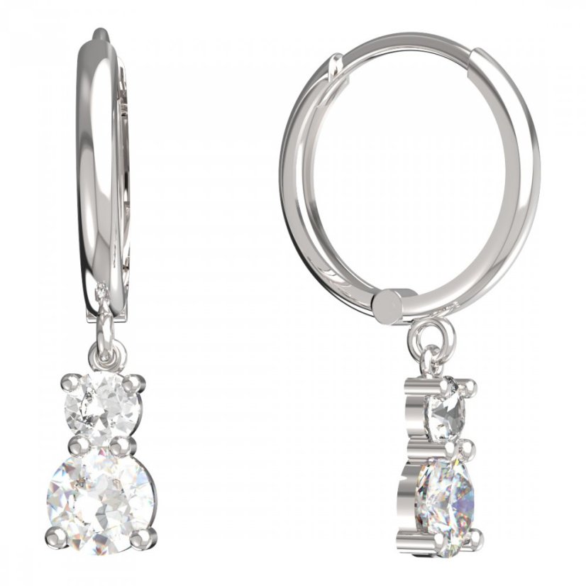 BeKid dětské náušnice 857 Bílé zlato - 585 Diamant