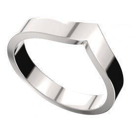 BG zlatý snubní prsten 946/m Pánský Bílé zlato - 585