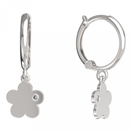 BeKid dětské náušnice pětilístek 852 Bílé zlato - 585 Diamant
