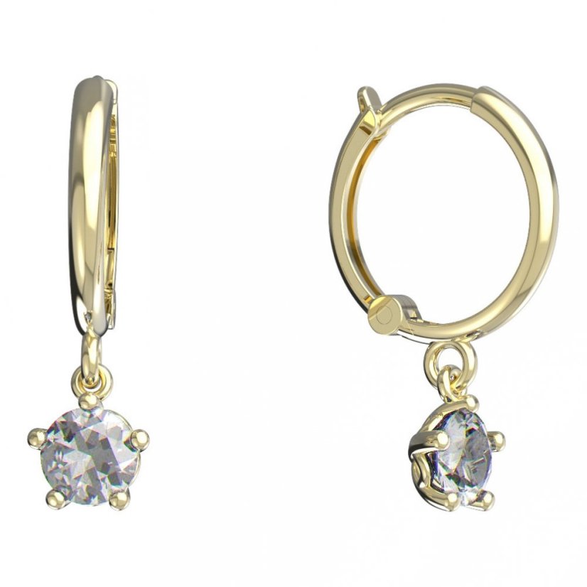 BeKid dětské náušnice 874 Žluté zlato - 585 Diamant
