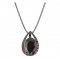 BG pendant oval 480-90 - Metal: Silver 925 - rhodium, Stone: Garnet