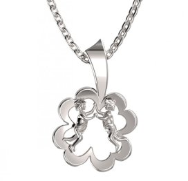 BG zlatý přívěsek 041 blíženci Bílé zlato - 585