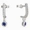 BeKid, Gold kids earrings -101 - Switching on: Chain 9 cm, Metal: White gold 585, Stone: White cubic zircon