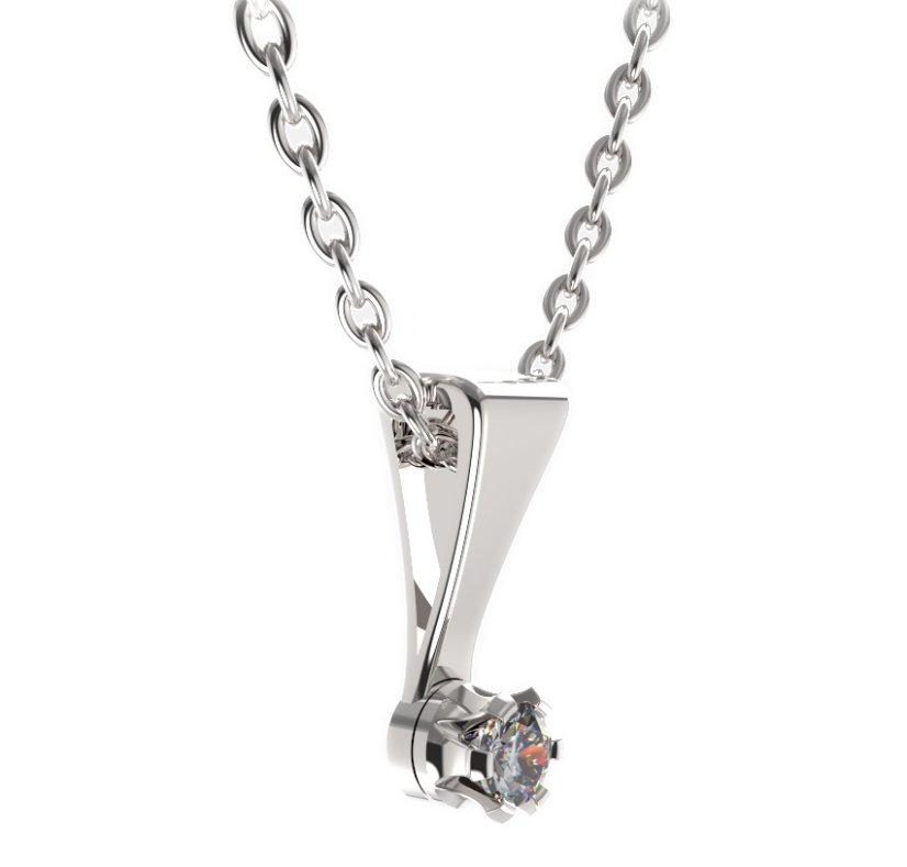 BG zlatý přívěšek 553 Bílé zlato - 585 Diamant