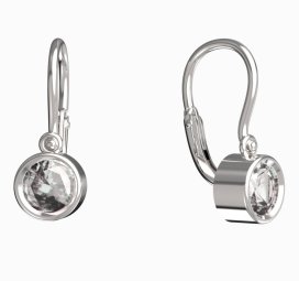 BeKid dětské náušnice 771 Bílé zlato - 585 Diamant