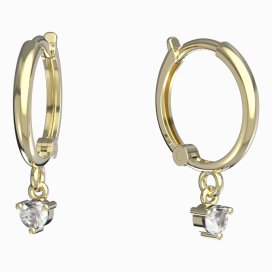 BeKid dětské náušnice 779 Žluté zlato - 585 Diamant