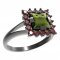 BG prsten čtvercový kámen 499-V - Kov: Stříbro 925 - rhodium, Kámen: Granát