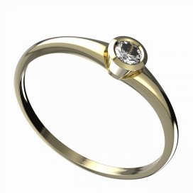 BG zlatý diamantový prstýnek 551 I Žluté zlato - 585 Diamant lab-grown